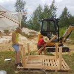 Der Start, das aufbauen Hochbeete.